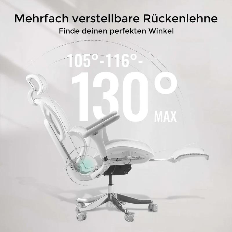 Welax - S9 Pro Ergonomischer Bürostuhl mit Ein-Tasten-Verstelluung