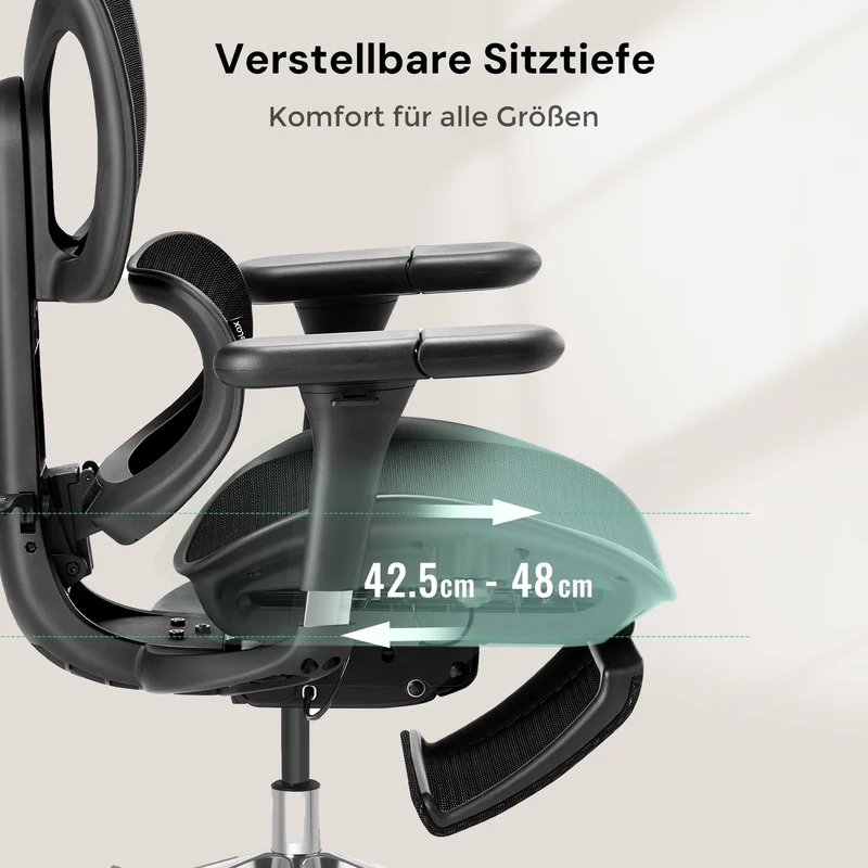 Welax - S9 Pro Ergonomischer Bürostuhl mit Ein-Tasten-Verstelluung