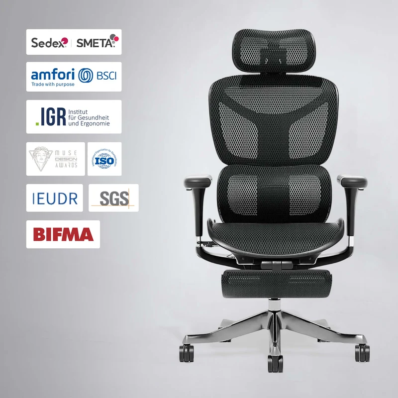 Welax - S9 Pro Ergonomischer Bürostuhl mit Ein-Tasten-Verstelluung