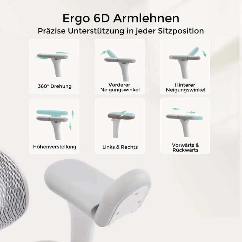 Welax - S9 Pro Ergonomischer Bürostuhl mit Ein-Tasten-Verstelluung