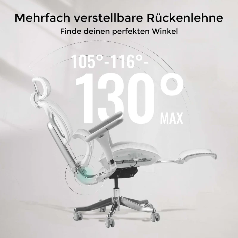 Welax - S9 Pro Ergonomischer Bürostuhl mit Ein-Tasten-Verstelluung