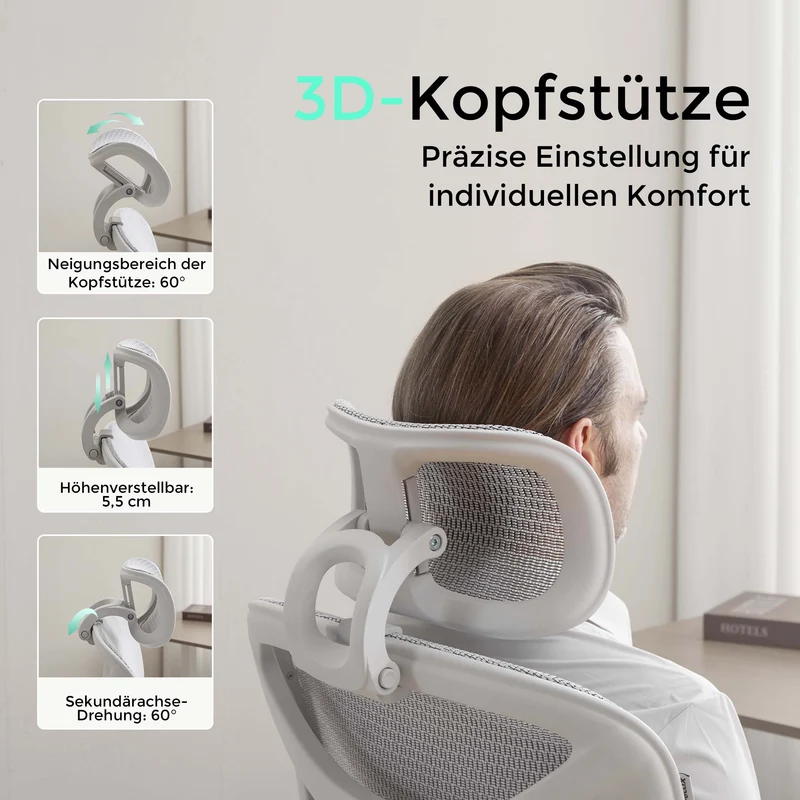 Welax - S9 Pro Ergonomischer Bürostuhl mit Ein-Tasten-Verstelluung