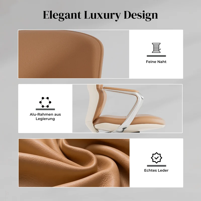 Nolan Lederstuhl mit klassischem Design
