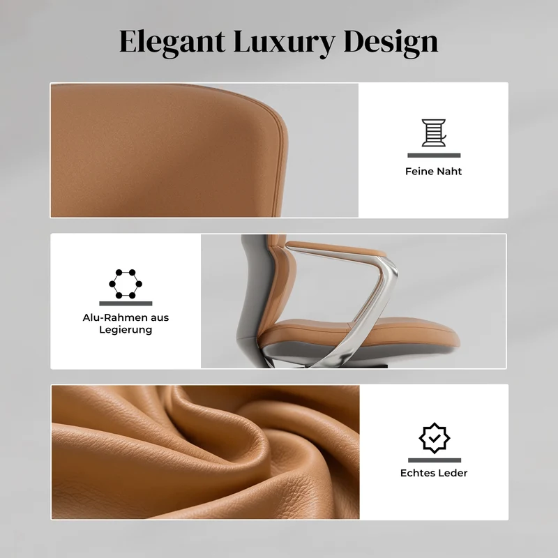 Nolan Lederstuhl mit klassischem Design