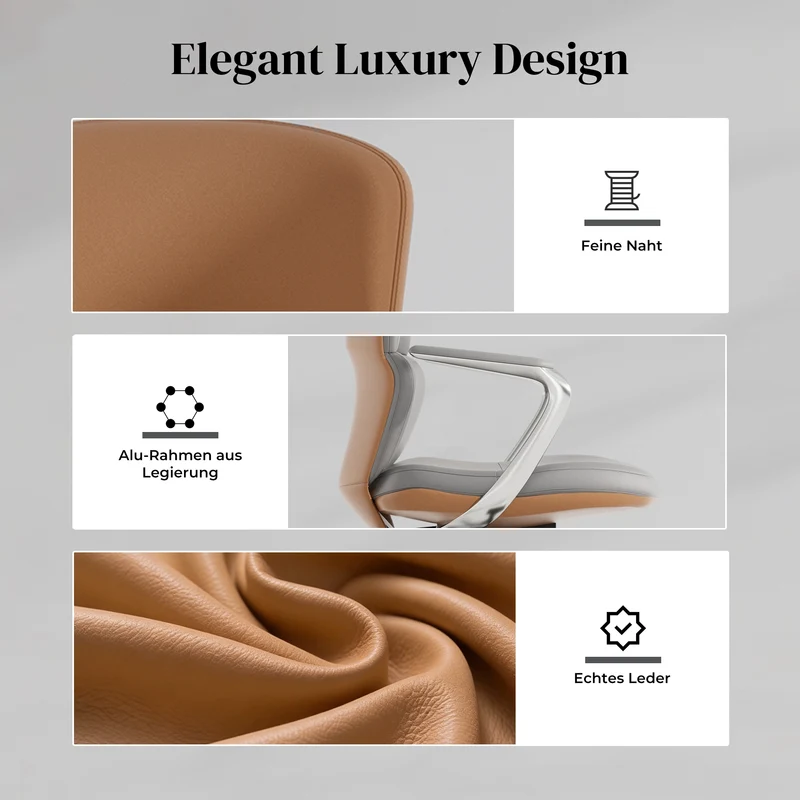 Nolan Lederstuhl mit klassischem Design
