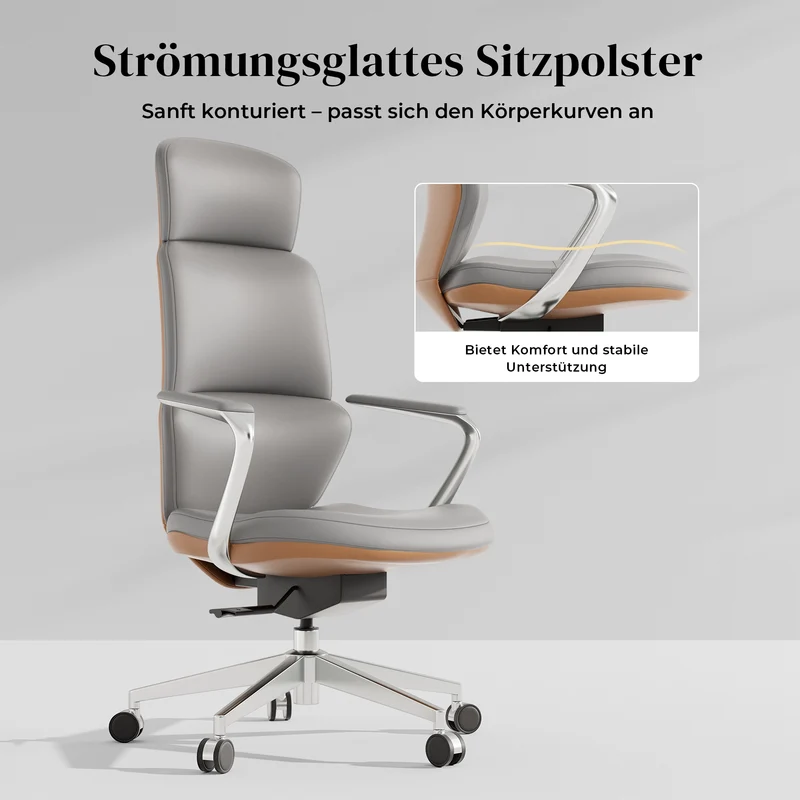 Nolan Lederstuhl mit klassischem Design