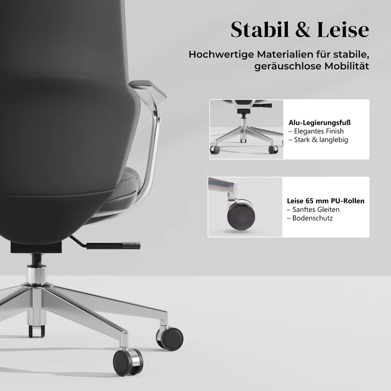 Nolan Lederstuhl mit klassischem Design