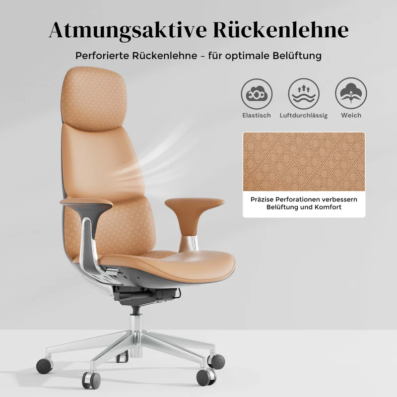Nolan Lederstuhl mit klassischem Design