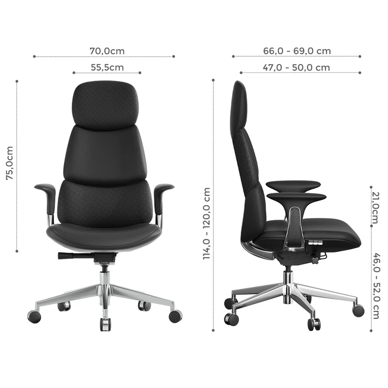 Nolan Lederstuhl mit klassischem Design