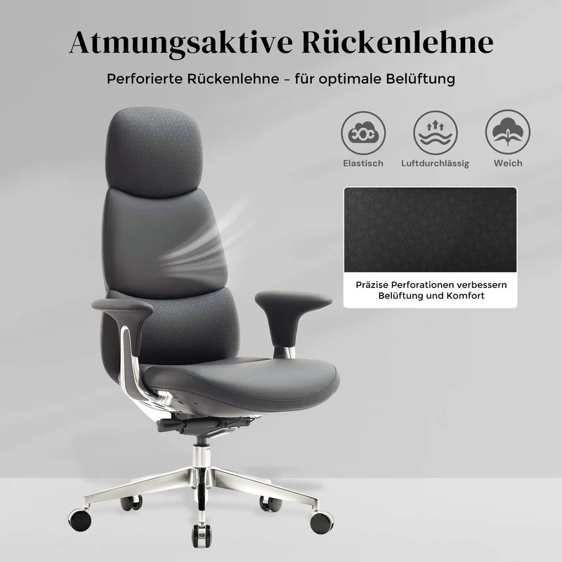 Nolan Lederstuhl mit klassischem Design