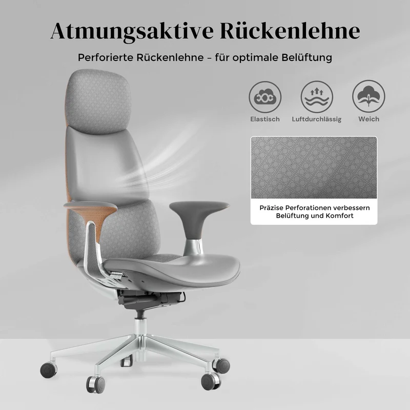 Nolan Lederstuhl mit klassischem Design