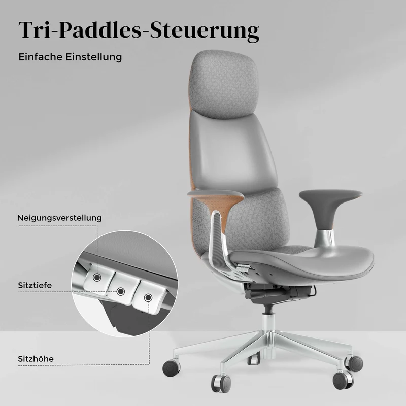 Nolan Lederstuhl mit klassischem Design