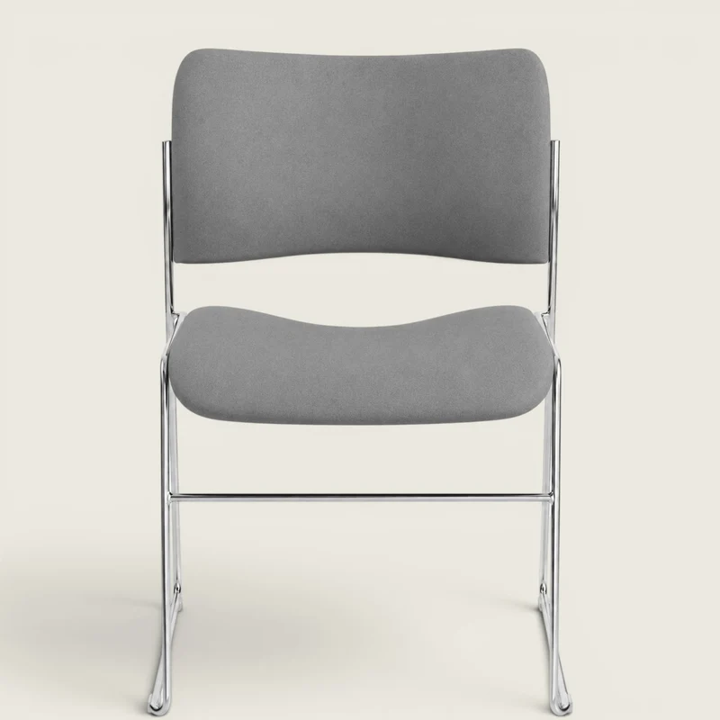 Howe: 40/4 Stacking Chair in Grey Fabric - Refurbished