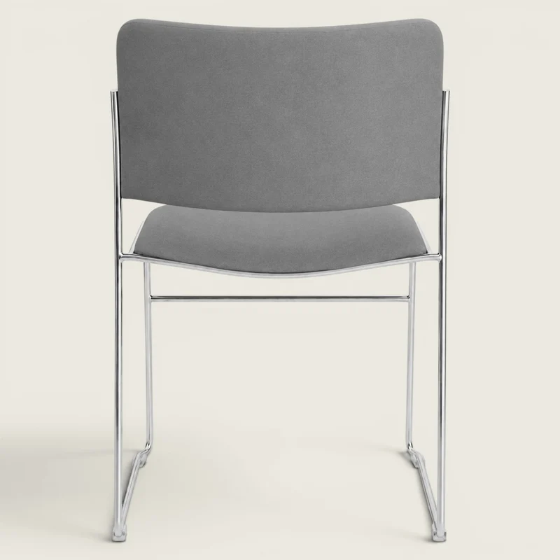 Howe: 40/4 Stacking Chair in Grey Fabric - Refurbished