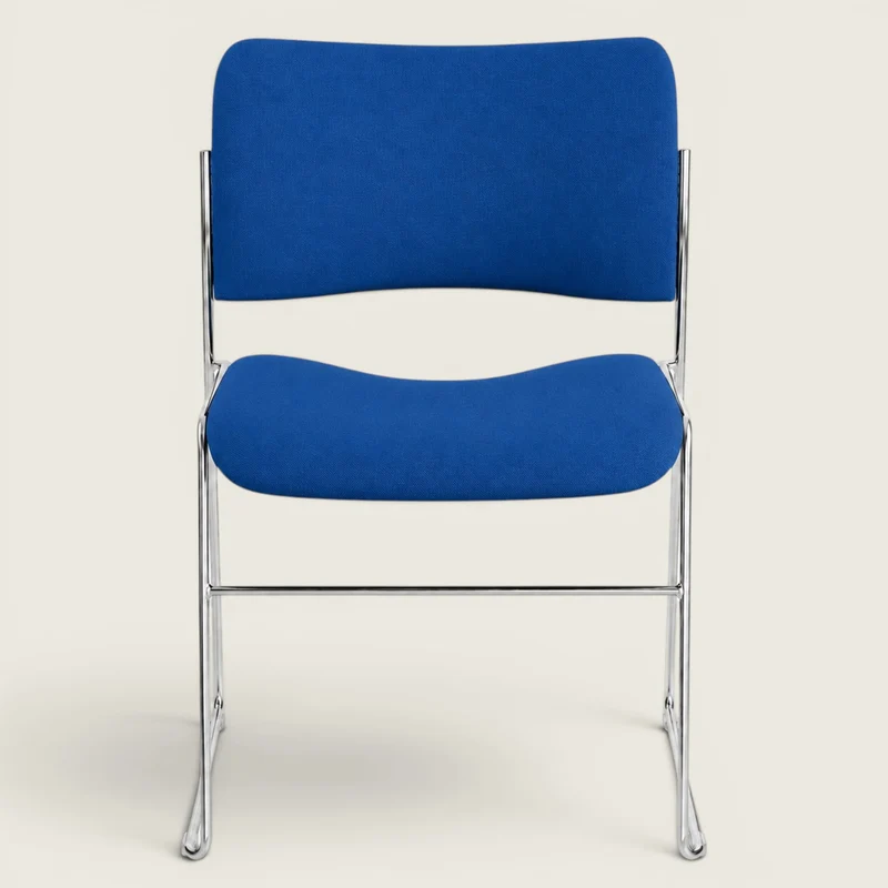 Howe: 40/4 Stacking Chair in Blue Fabric - Refurbished