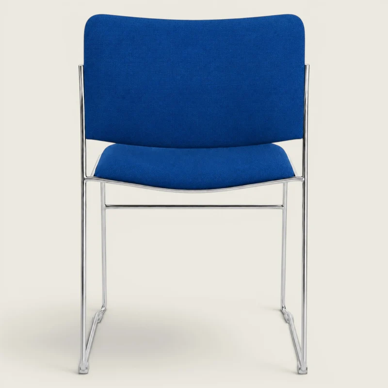 Howe: 40/4 Stacking Chair in Blue Fabric - Refurbished
