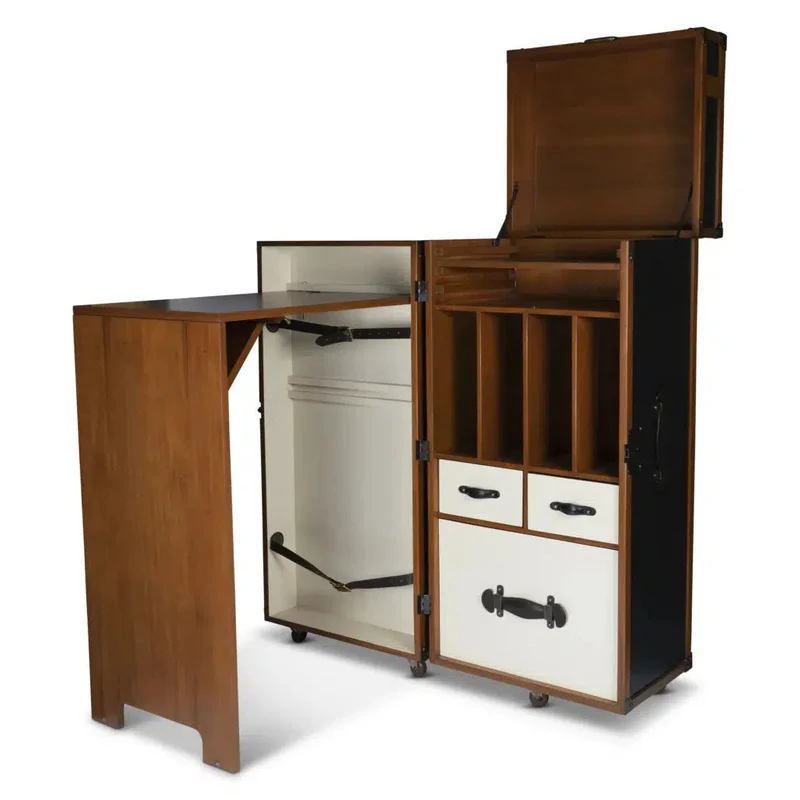 Authentic Models EXPLORER DESK TRUNK Schreibtisch Truhe Barschrank