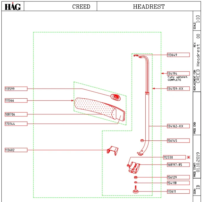 HAG Creed Spare Parts