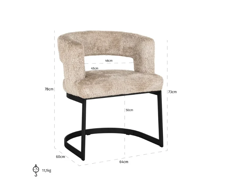 Richmond Interiors Stuhl Ellis lovely beige