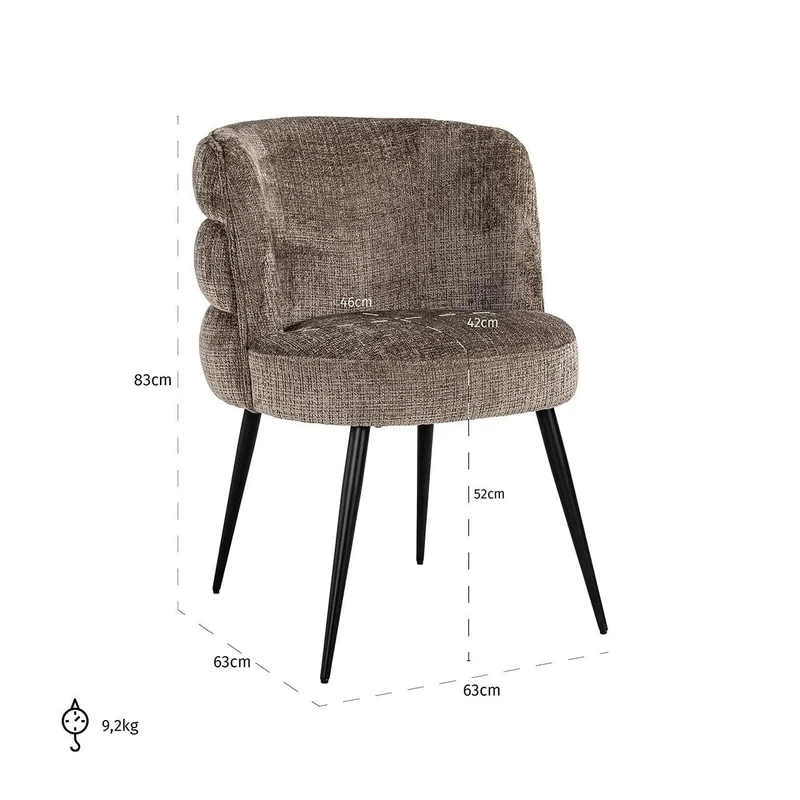 Richmond Interiors Stuhl Stella Stone Chenille
