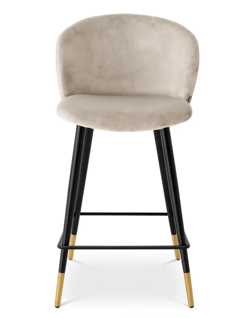 Eichholtz Thekenhocker Volante Beige Velvet