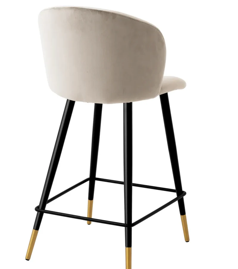 Eichholtz Thekenhocker Volante Beige Velvet
