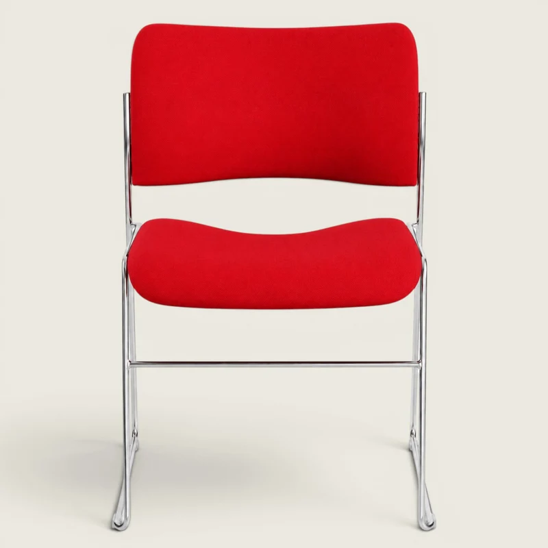 Howe: 40/4 Stacking Chair in Red Fabric - Refurbished