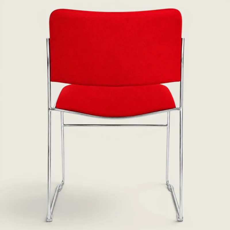 Howe: 40/4 Stacking Chair in Red Fabric - Refurbished