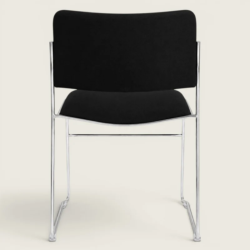 Howe: 40/4 Stacking Chair in Black Fabric - Refurbished