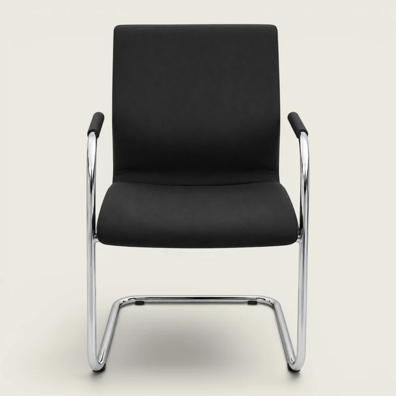 LD Seating: Conference Chair in Black Fabric with a Oak Back Finish - Refurbished