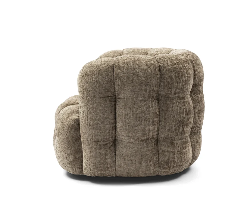 Riviera Maison Arosa Swivel Sessel, Open Weave, Taupe