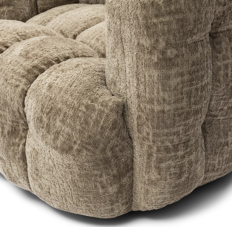 Riviera Maison Arosa Swivel Sessel, Open Weave, Taupe