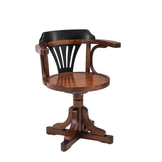 Authentic Models Purser's Chair, Brown Black