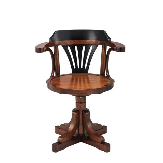 Authentic Models Purser's Chair, Brown Black