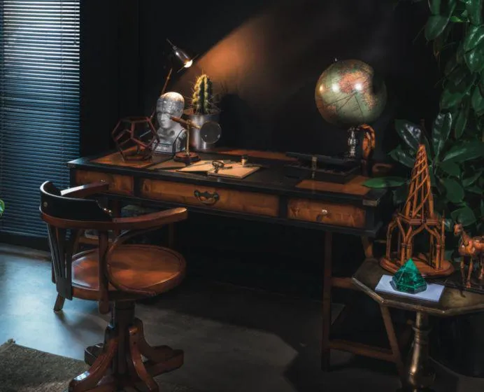 Authentic Models Purser's Chair, Brown Black
