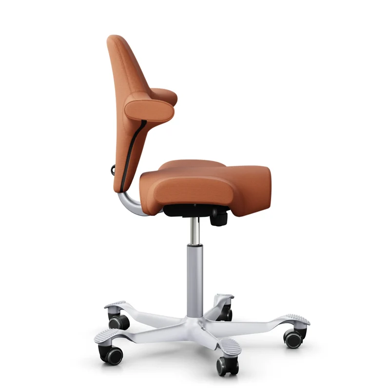 HAG Capisco 8106 - SC63102 Terracota / Silver / 200 mm / Universal Wheels