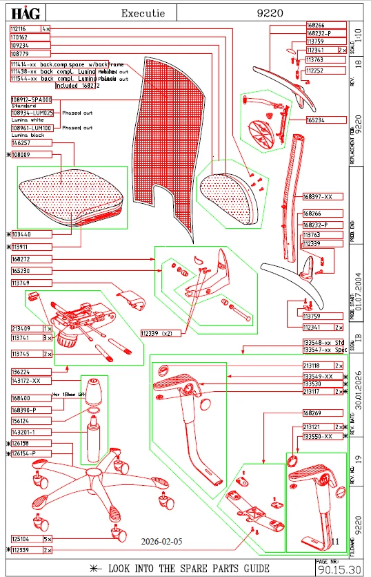 HAG H09 (Executive) Spare Parts