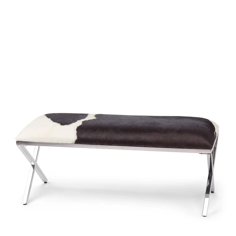 Natures Collection Natures Collection Kuhfellbank | Stahl | 110x42x45 cm