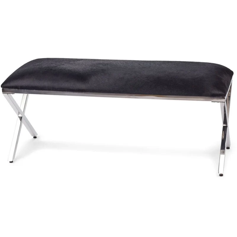 Natures Collection Natures Collection Kuhfellbank | Stahl | 110x42x45 cm