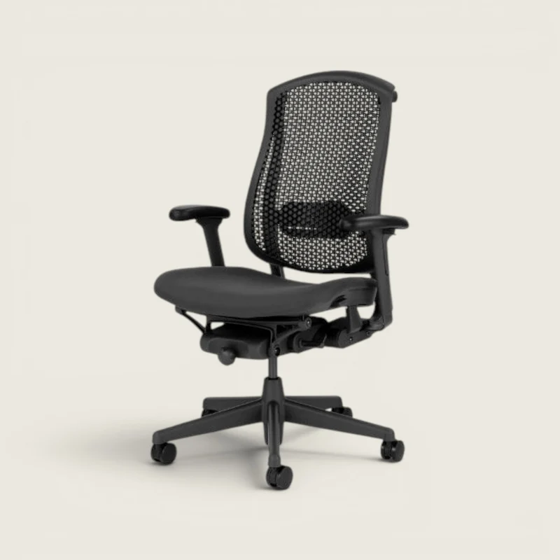 Herman Miller: Celle High-Back Mesh Chair in Black Fabric - Refurbished
