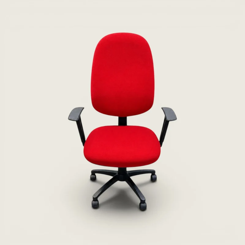 Urban: Operators High-Back Chair in Red Fabric - Refurbished
