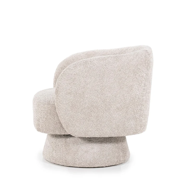 Drehbarer Loungesessel Balou Bouclé Taupe - By Boo