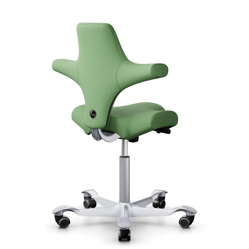 HÅG Capisco 8106 - Steelcut Trio STT912 Green / Silver / 200 mm / Universal Wheels