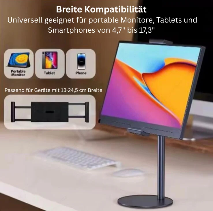 Höhenverstellbarer Monitor- & Tablet-Ständer