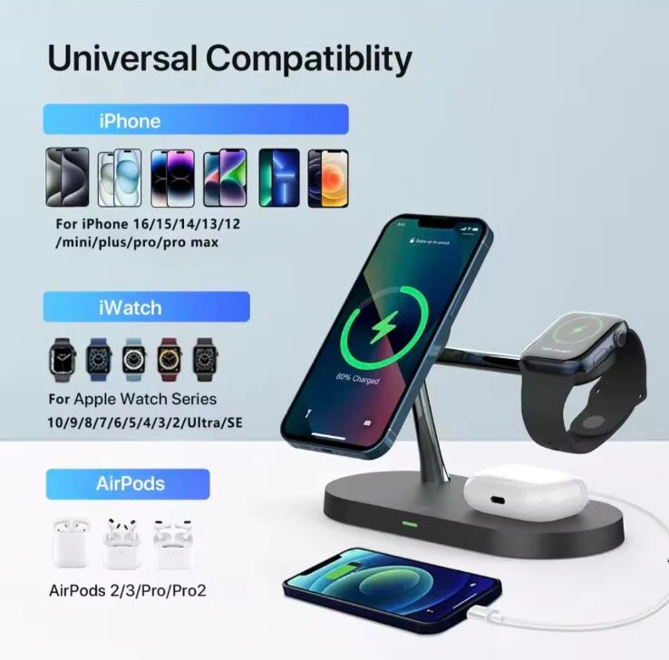 3 in 1 Wireless Ladestation