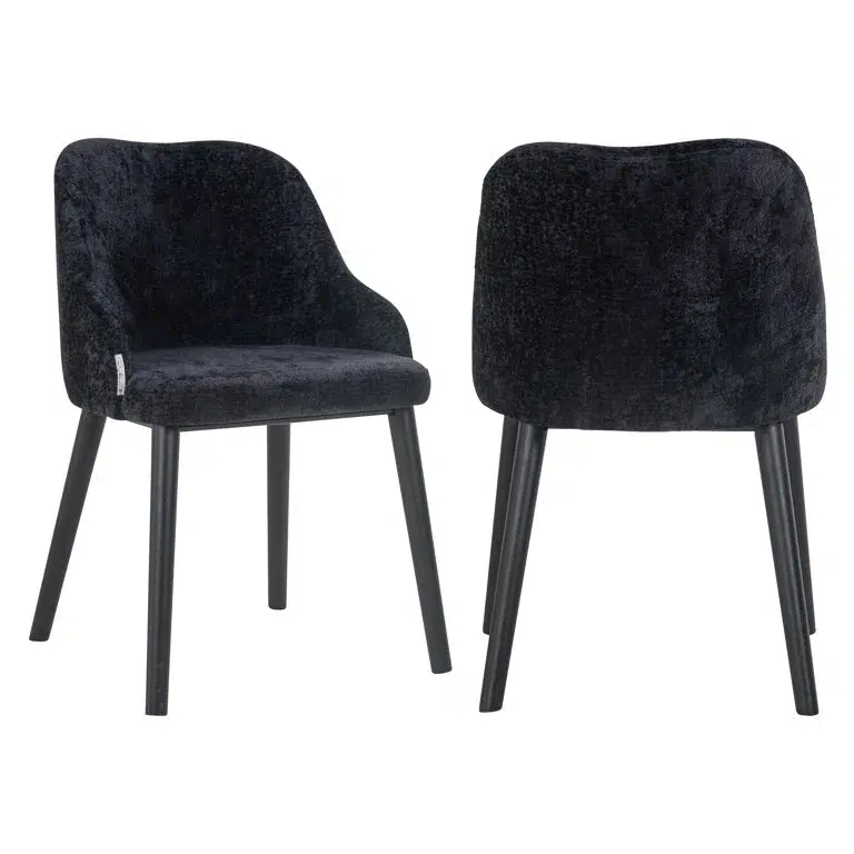 Richmond Interiors Stuhl Twiggy black chenille