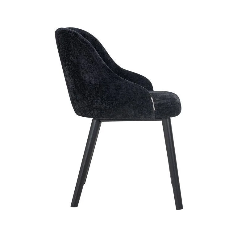 Richmond Interiors Stuhl Twiggy black chenille