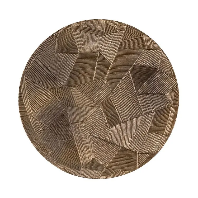 Richmond Interiors Beistelltisch Tulum set von 2 (Brushed Gold)