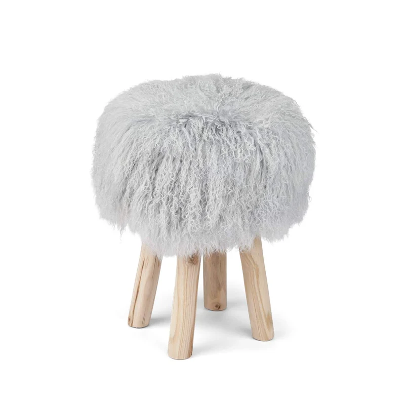 Natures Collection Natures Collection Lammfell Hockerbezug | Tibet | 35x17 cm