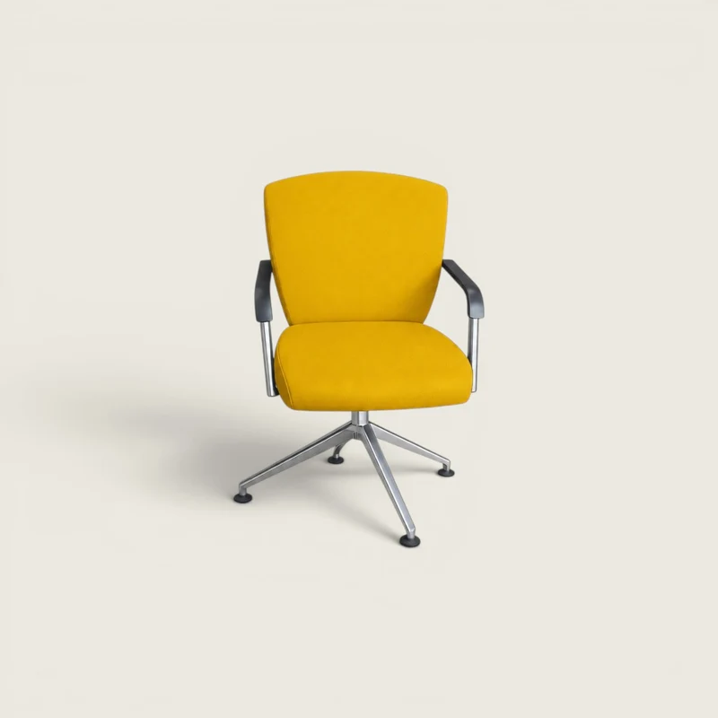 Pledge: Conference/Meeting Chair in Yellow Fabric - Refurbished